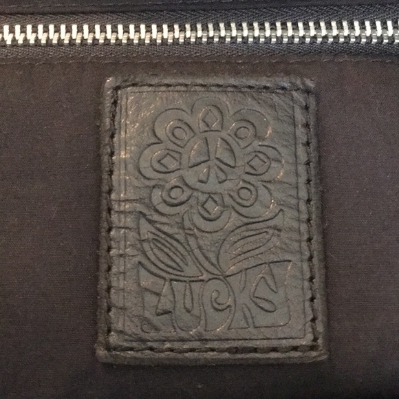 Genuine Leather and Genuine Suede Patchwork Lucky Brand Leather Suede Bucket Bag - Picture 3 of 13